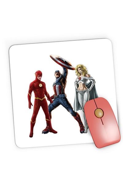 OEM Mousepad Gaming Flash Emma Frost The Avengers Fight Captain Multiverse, 21x19 см
