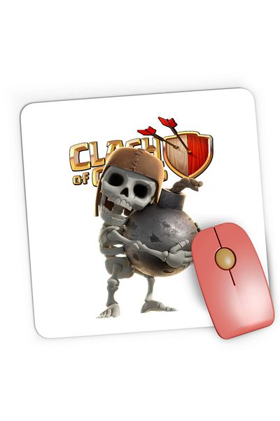 OEM Mousepad Gaming Clash of Clans Team Players Opponents Skeleton Funny, 21x19 см