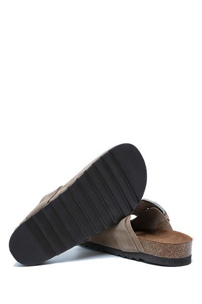 Kifidis 14444 Ch-Kifidis Soft Step نعال نسائية من جلد الغزال سابو فلين 36-41 784-014 رمل/مينك داكن