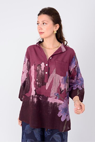 Park Moda 15455F-68 ΠΟΥΚΑΜΙΣΟ ΜΕ ΣΧΕΔΙΟ ΛΟΥΛΟΥΔΙΩΝ SPLASH