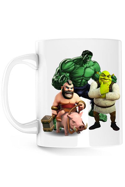 OEM Cana Hulk Shrek Clash of Clans Pig Ride Survival, alba, 330 ml