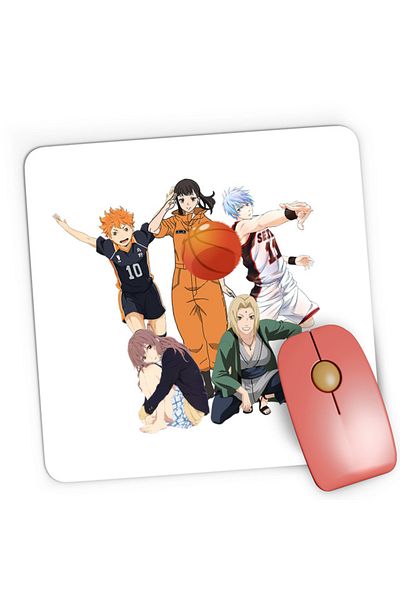 OEM Mousepad Gaming Fire Force Maki Naruto Haikyuu Hinata Kuroko, 21x19 см