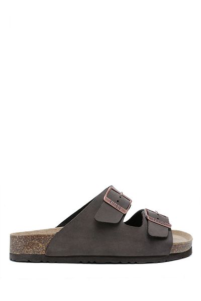 Kifidis Ks10260Sk Soft Step Women's Double Banded Cork Slippers 36-41 03 - Brown