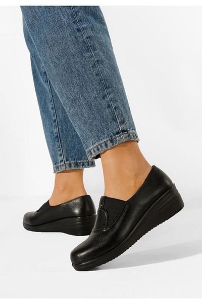 B T Shoes Pantofi casual cu platforma negri Liniara