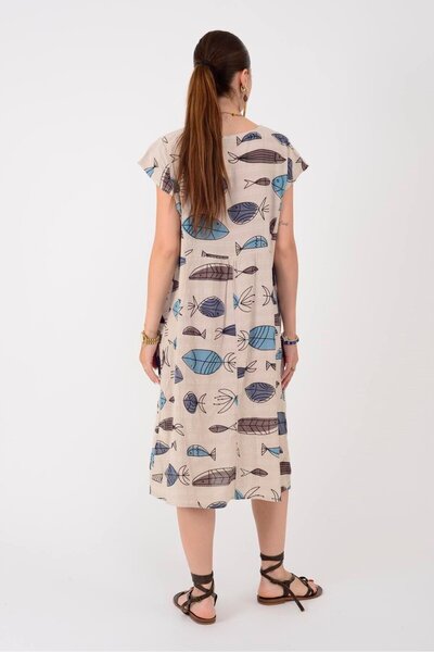 Park Moda 2973 BALIK DESEN KISA ELBİSE
