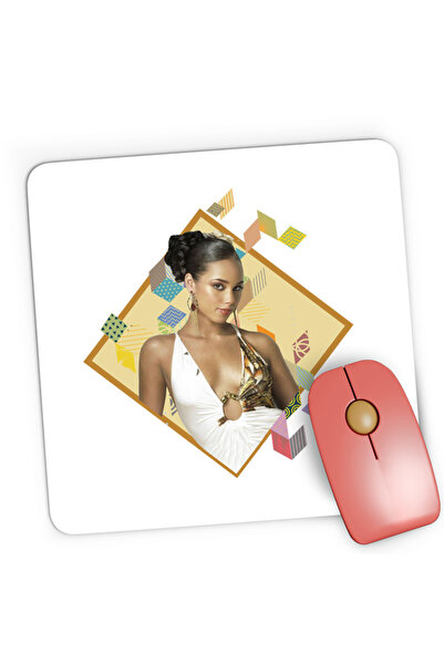 OEM Mousepad Gaming Alicia Keys Multicolor Jazz Talent Square Dance, 21x19 см