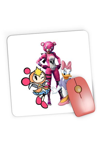 OEM Mousepad Gaming Bomberman Donald Duck Daisy Fortnite Fluffly Funny, 21x19 см