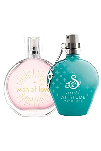 AVON **Wisoflove Parfüm 50 Ml,ve Secret Attitude Wonderland Parfüm 50 Ml2 Li Set