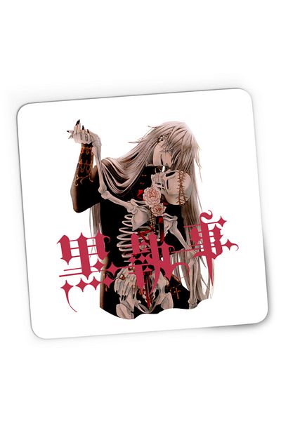 OEM Mousepad Gaming Black Butler Undertaker Shinigami Kill Manga, 21x19 см
