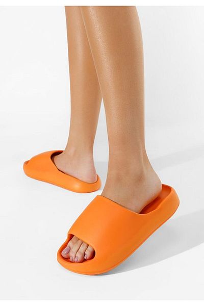 B T Shoes Jomya women's orange beach slippers