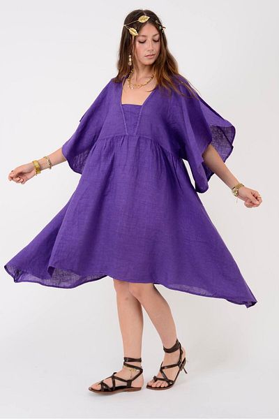 Park Moda 72111 Bella Asymmetric Linen Dress