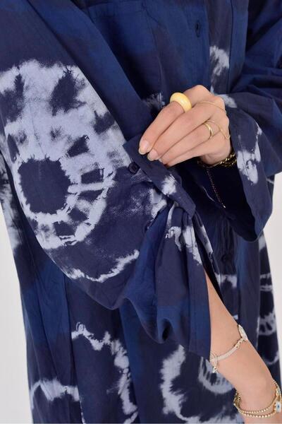 Park Moda 0166 BATİK DESEN GÖMLEK ELBİSE