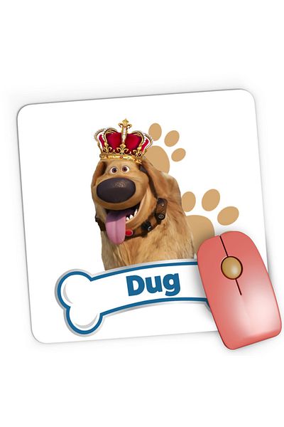 OEM Mousepad Gaming Dug Days King Bone Paws Fluffy Funny, 21x19 см