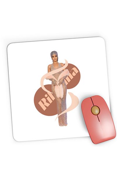 OEM Mousepad Gaming Rihanna Style Artist Love Umbrella Popular, 21x19 см