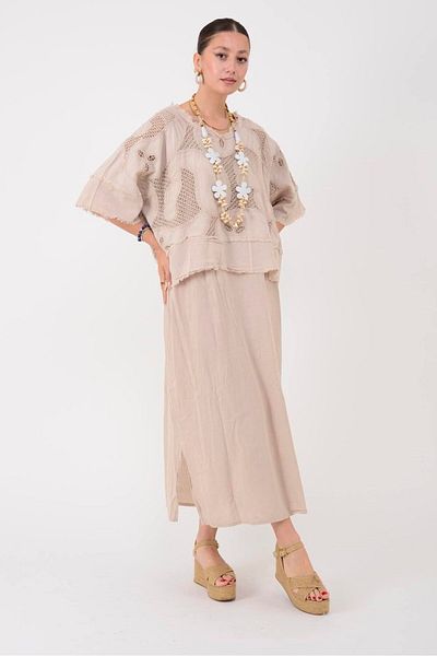 Park Moda 11197 LOVA ΑΝΟΙΧΤΟ ΚΕΝΤΗΜΕΝΟ ΦΟΡΕΜΑ ΜΕ ΛΕΠΤΟΜΕΡΗ ΔΙΠΛΟ