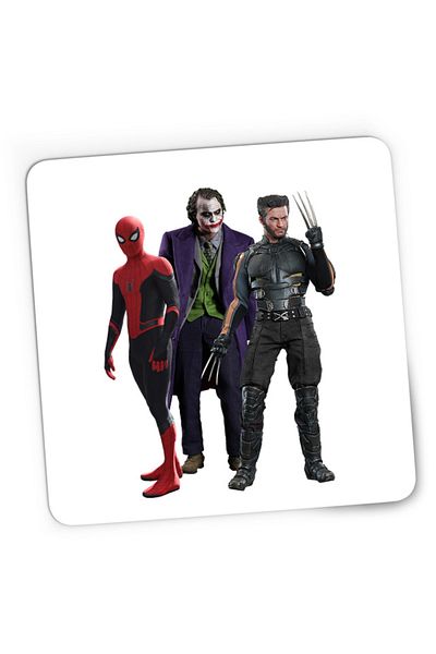 OEM Mousepad Gaming Spiderman Wolverine Joker Marvel DC American Comics, 21x19 см