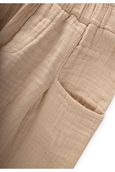 Cigit Organic Muslin Trousers 2-10 Years Beige