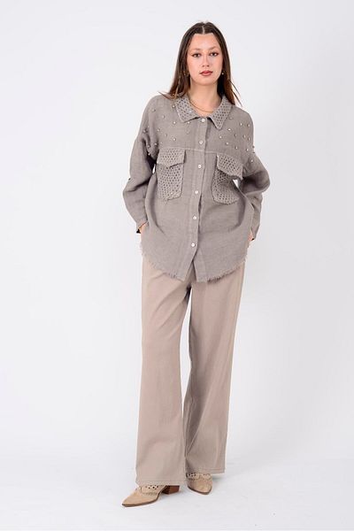 Park Moda 8639 Pocket Detail Gabardine Pants