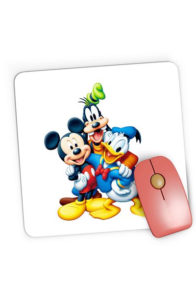 OEM Mousepad Gaming Mickey Mouse Gooffy Donald Duck Friends Disney, 21x19 см