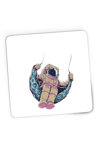 OEM Mousepad Gaming NASA Astronaut Seesaw Moon Hubble Stars Universe Infinite, 21x19 см