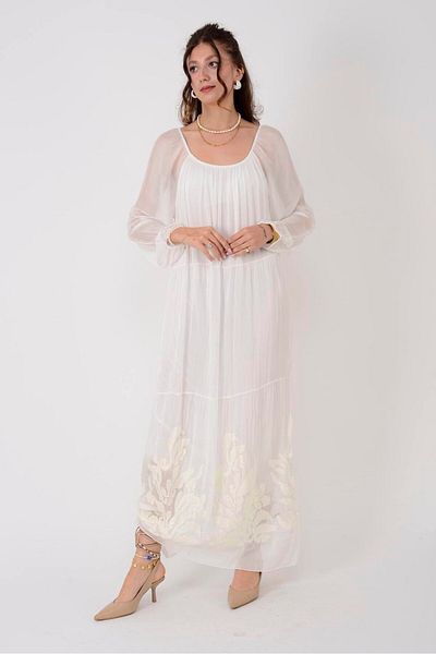 Park Moda SN370 ΜΕΤΑΞΩΤΟ ΦΟΡΕΜΑ MADONNA με ΛΕΠΤΟΜΕΡΗ ΠΑΝΤΑΛΟΝΙΑ ΑΝΑΓΚΑΣΜΑΤΑ
