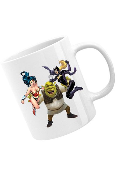 OEM Cana Shrek Wonder Woman Catwoman Super Hero Medieval Era, alba, 330 ml