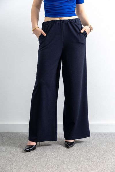 TUĞBA ERGÜL Women's Scuba Crepe Oversize Cut Pants