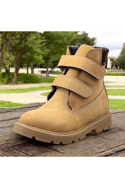 JOJO KIDS unisex παιδικές ορθοπεδικές μπότες, 100% 100 γνήσιες δερμάτινες μπότες, αδιάβροχες, μπότες velcro, αντιολισθητική σόλα