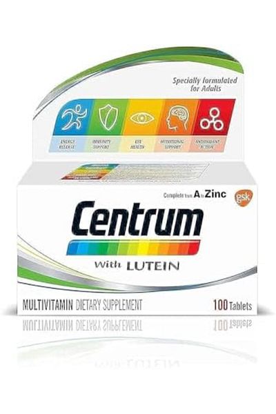 Centrum with Lutein, A to Zinc supplements for Adults with Vitamin B, C, D, Minerals, Nutrients and