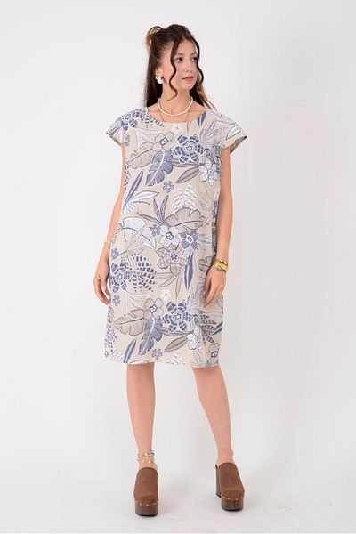 Park Moda 8343 ΚΟΝΤΟ ΛΙΝΟ ΦΟΡΕΜΑ ΤΡΟΠΙΚΟ ΣΧΕΔΙΟ