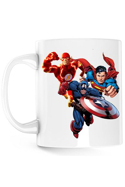OEM Cana Flash Captain America Superman Fly Mystery Supranatural, alba, 330 ml