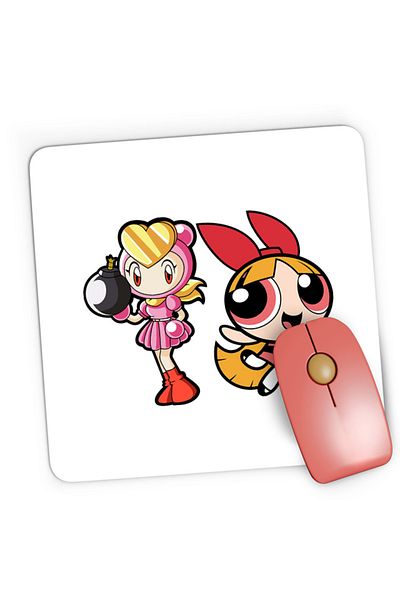 OEM Mousepad Gaming Bomberman Powerpuff Girls Blossom Girly, 21x19 см