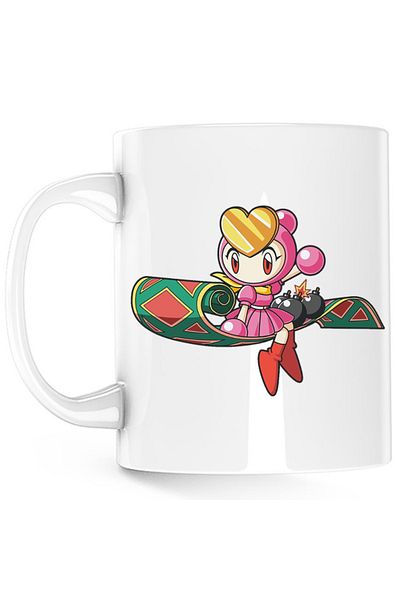 OEM Cana Bomberman Girl Fly Carpet Game Mode Sega, alba, 330 ml