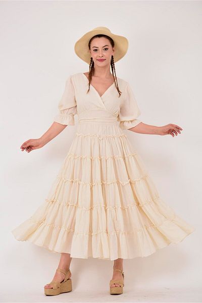 Park Moda AN10626 ΜΠΡΟΣΤΙΝΟ ΠΙΣΩ ΦΟΡΕΜΑ ΜΕ ΛΑΓΟΥΣ ΛΑΖΑΡΙΚΟ ΑΚΑΤΕΡ ΜΠΟΗΜΙΚΟ ΦΟΡΕΜΑ