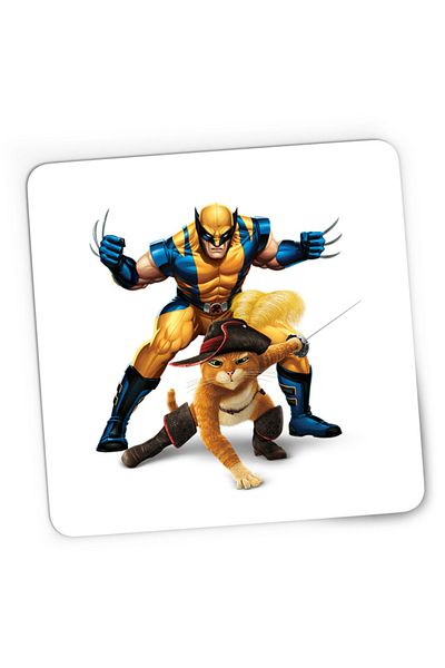 OEM Mousepad Gaming Shrek Puss in the Boots Wolverine Animals Speak Universal, 21x19 см