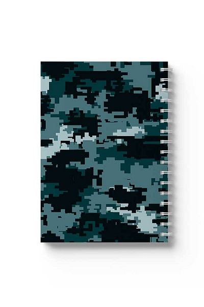 LOWHA Spiral Notebook with Front and Back Hard Covers Featuring Pixel Design