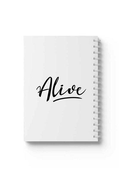 LOWHA Spiral Notebook with Front and Back Hard Covers Featuring Alive Design