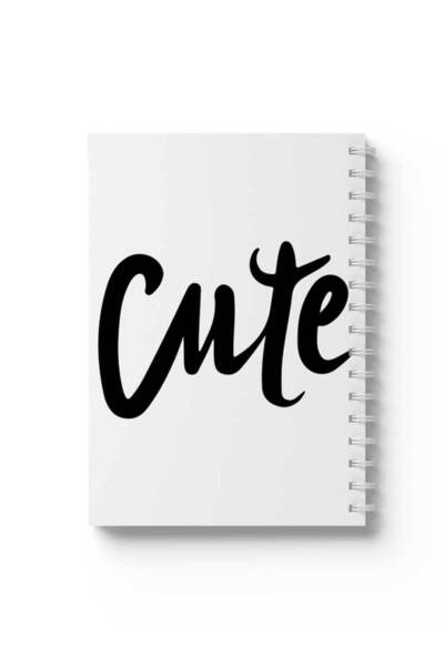 LOWHA دفتر ملاحظات حلزوني مع غلافين أمامي وخلفي صلبين بتصميم لطيف