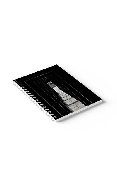 LOWHA Spiral Notebook with Front and Back Hard Covers Featuring Exit Design
