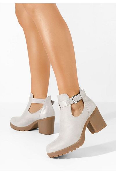 B T Shoes Nomaria silver autumn boots