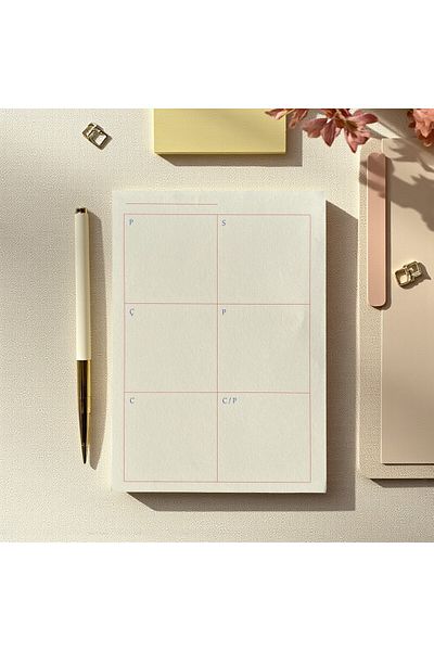 Fark Tanıtım Set de 3 bucăți de hârtie pentru note de birou – Astăzi - Mâine |   Plan săptămânal |   Pagina punctată |   80 de coli