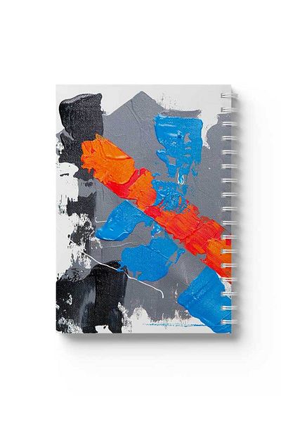 LOWHA Spiral Notebook with Front and Back Hard Covers Featuring Colour Spot Design