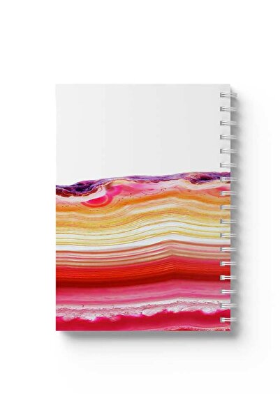 LOWHA Spiral Notebook with Front and Back Hard Covers Featuring Colourful Design