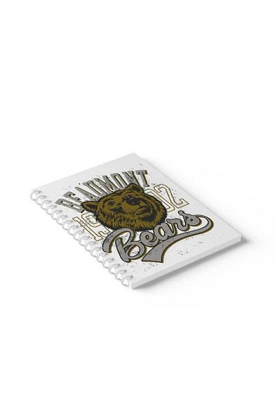 LOWHA Spiral Notebook with Front and Back Hard Covers Featuring Beaumont Bear Design
