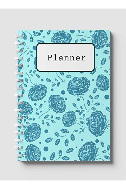 LOWHA دفتر ملاحظات حلزوني مع غلافين أمامي وخلفي صلبين بتصميم زهور