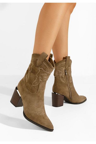 B T Shoes Sudera ladies' khaki boots