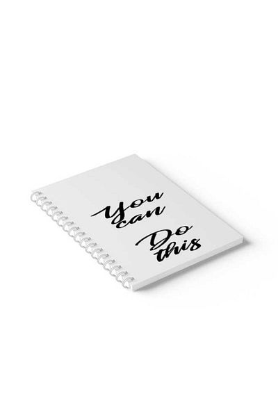 LOWHA Spiral Notebook with Front and Back Hard Covers Featuring You Can Do This Design