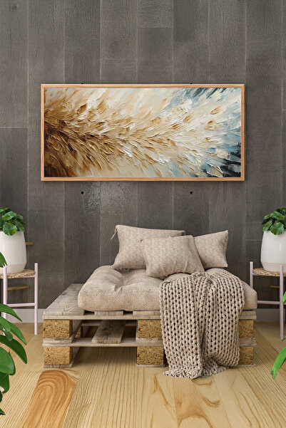 Artavessa Tek Parça Gerçek Ham Ahşap Yatay Panorama Çerçeveli Tablo - Model 27