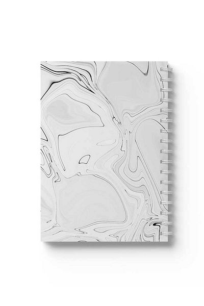 LOWHA Spiral Notebook with Front and Back Hard Covers Featuring Marble Design