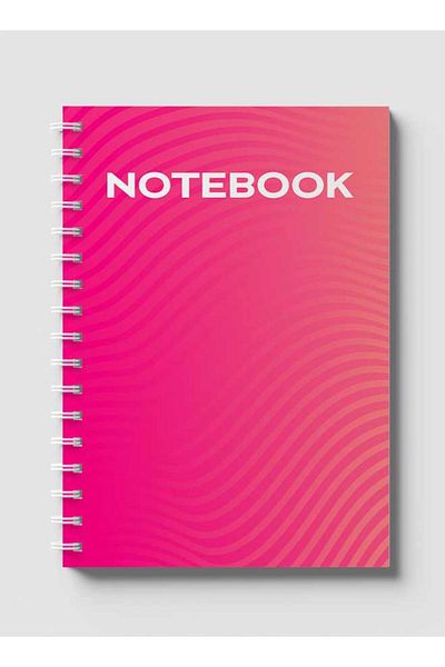 LOWHA Spiral Notebook with Front and Back Hard Covers Featuring Abstract Design